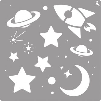 LA PAJARITA Kozmikus nagyméretű stencil (40x40 cm)