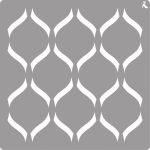 LA PAJARITA Geometrikus nagyméretű stencil (40x40 cm)