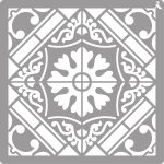 LA PAJARITA Csempe nagyméretű stencil (40x40 cm)