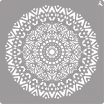 LA PAJARITA Mandala nagyméretű stencil (40x40 cm)