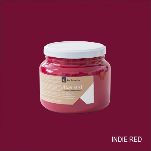 LA PAJARITA Indie Red - Sötétvörös Matt Festék (500 ml)