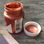 LA PAJARITA Copper réz metál akrilfesték