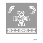 LA PAJARITA Maya stencil