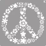 LA PAJARITA Peace stencil