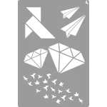 LA PAJARITA Origami stencil