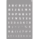 LA PAJARITA Betűk és Számok stencil