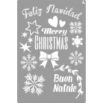 LA PAJARITA Feliz Navidad stencil