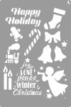 LA PAJARITA Happy Holiday stencil LA PAJARITA Happy Holiday stencil
