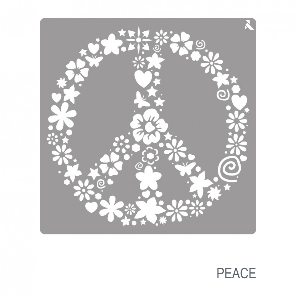 LA PAJARITA Peace stencil (20x20 cm) LA PAJARITA Peace stencil (20x20 cm)