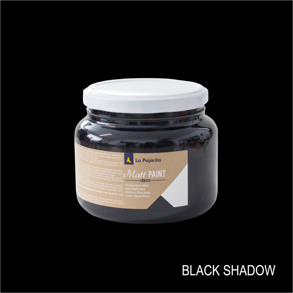 LA PAJARITA Black Shadow - Fekete Matt Festék (500 ml)
