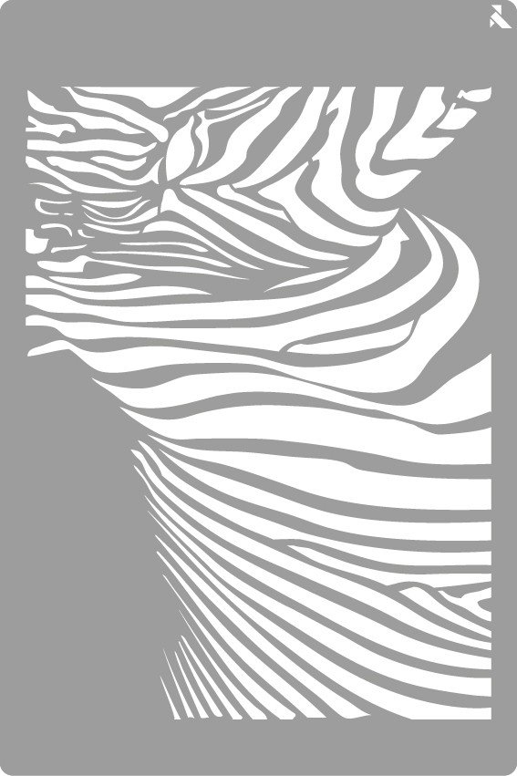 LA PAJARITA Zebra stencil (20x30 cm)