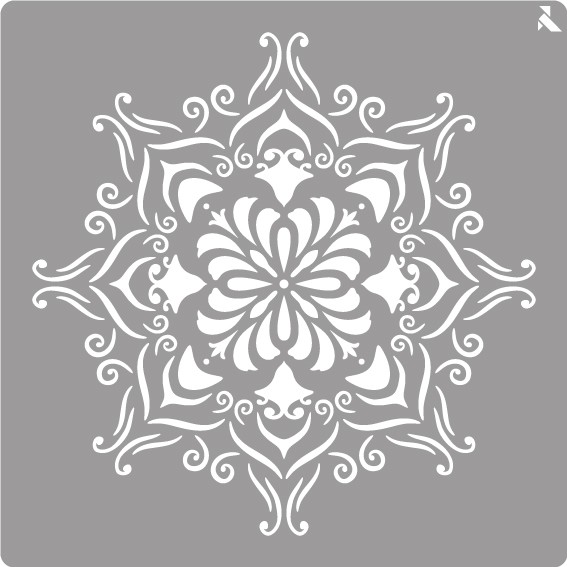 LA PAJARITA Mandala stencil (20x20 cm)
